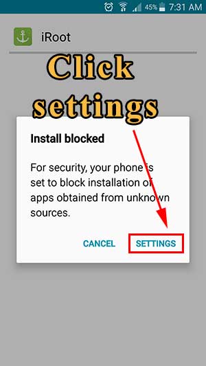 iroot install blocked