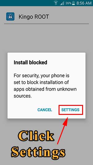 Kingoroot install blocked
